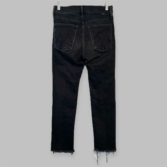 Mother Superior Jeans Black Size 25 The Scrapper Cuff Ankle Fray Who’s Sorry Now - Picture 2 of 14